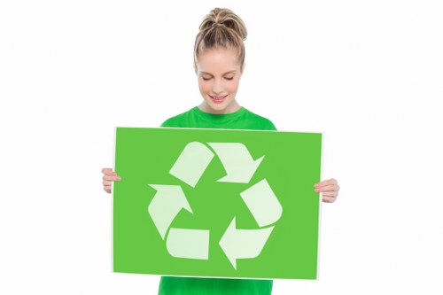 Eco-friendly waste management practices at a modern facility